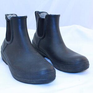 BOGS Size 10 / 41 Black Amanda II Waterproof Chelsea Ankle Rain Boot 72703-001